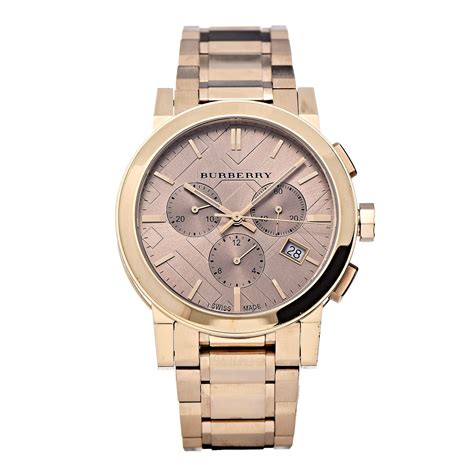 burberry check stamped stainless steel watch|burberry men's watches chronograph.